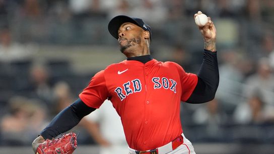 Red Sox bullpen led by Aroldis Chapman and Garrett Whitlock remains incomplete as Spring Training approaches taken at BSJ Headquarters. Photo by Gregory Fisher-Imagn Images